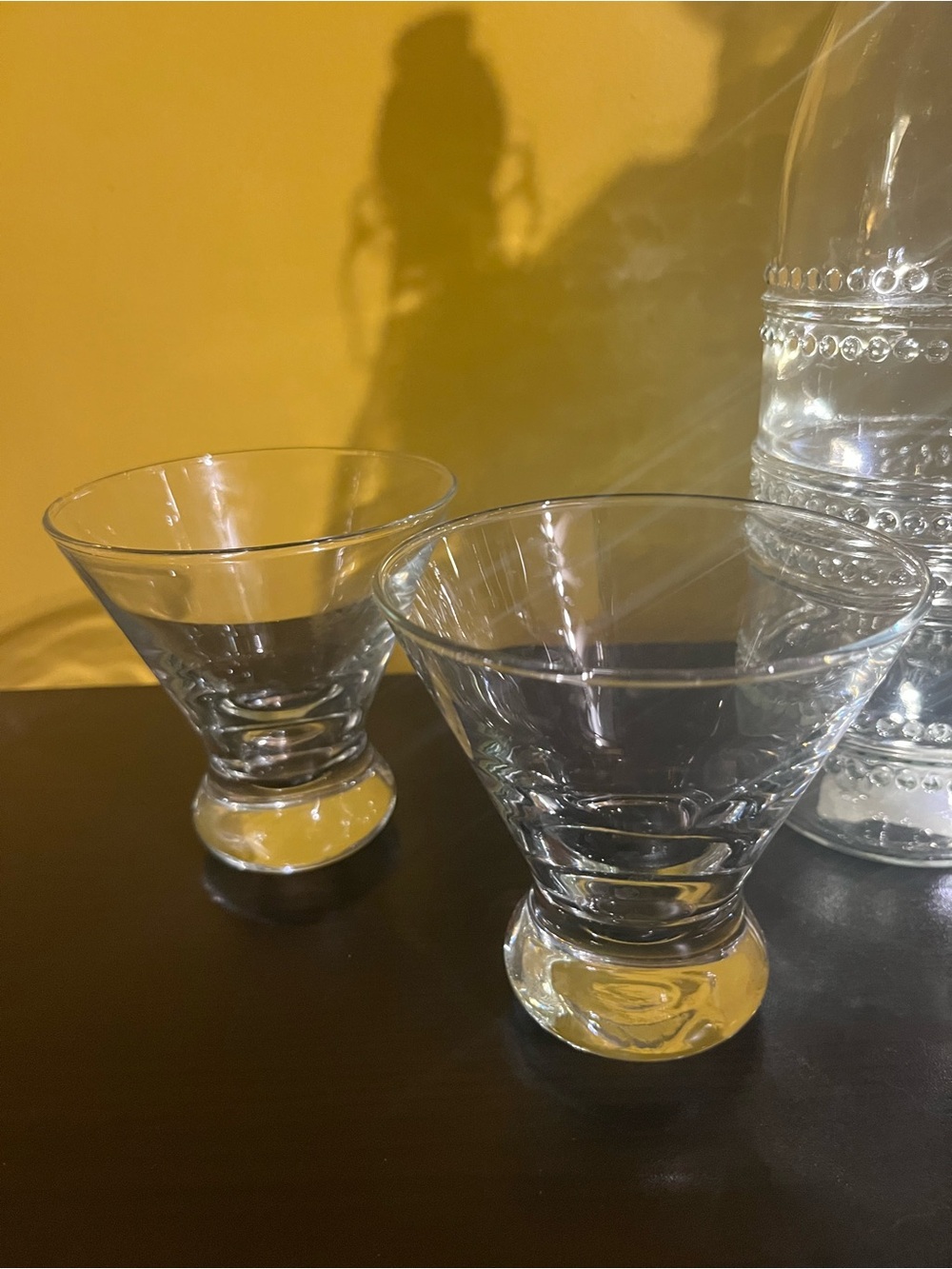 Set of two Martini glasses